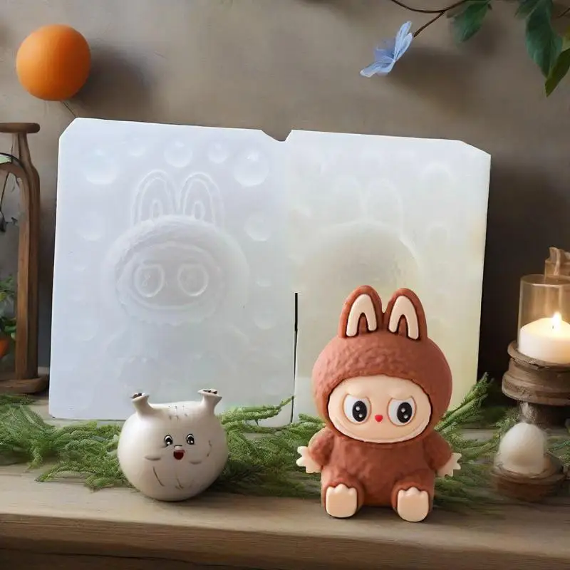 شخصيات كرتونية قالب من السيليكون فندان كعكة بالشيكولاتة قالب ديكور الجص الصابون شمعة قوالب اليدوية اسفنجي ضغط أدوات لعبة #4