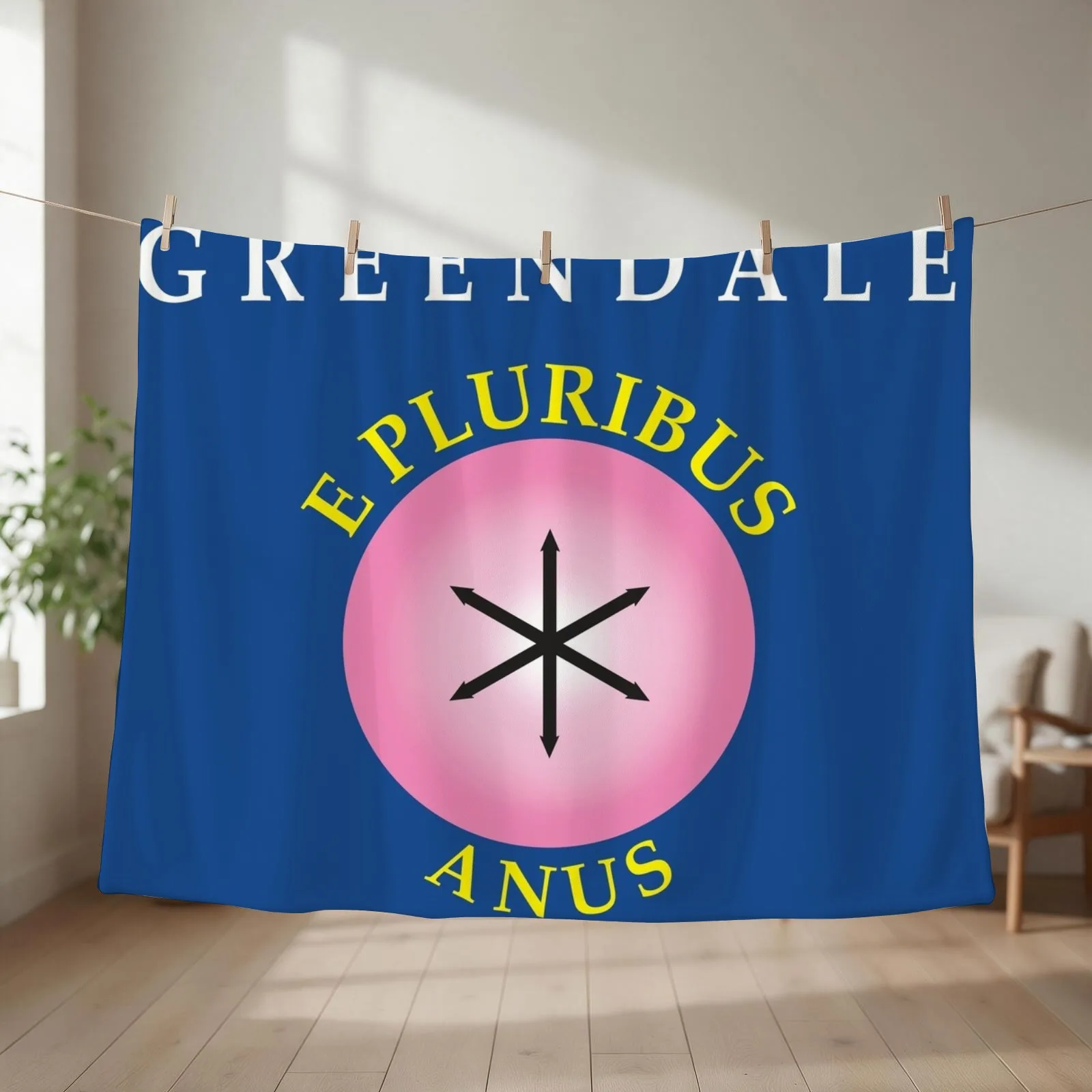 E Pluribus Anus Throw Blanket couch cozy soft plush fuzzy picnic outdoor blanket