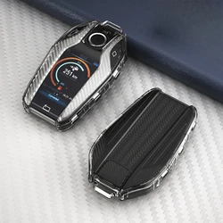 for BMW 5 7 GT series G11 G12 G30 G31 G32 i8 I12 I15 G01 X3 G02 X4 G05 X5 G07 X7 TPU Car Key Case LED LCD Display Key Cover Case