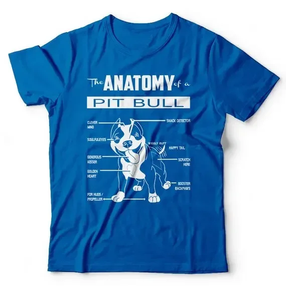 Clever Detector Anatomy of Pit Bull Funny Dog Lovers Gift T-Shirt 100% Cotton O-Neck Summer Short Sleeve Casual Mens T-shirt