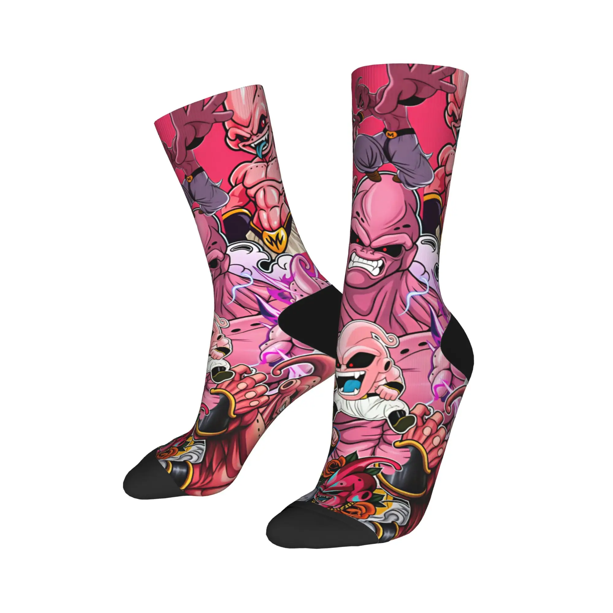 Women Men Socks Pinks Monster  Dragon-Balls Stockings Autumn Vintage Medium Soft Socks Graphic Outdoor Non Slip Socks