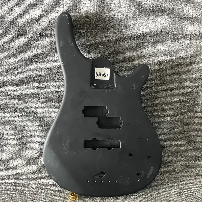 DB052 Unfinished Electric Bass Body Matte Black in Solid Wood PJB Pickups Right Hand DIY Guitar Parts with Damages Special Sales