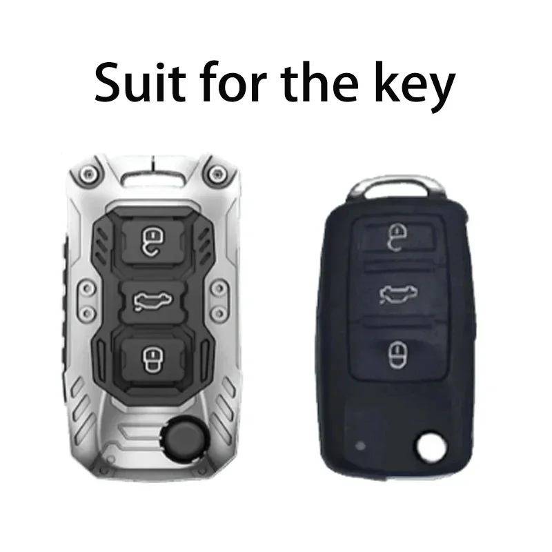 2024 Industrial Style for VW Volkswagen Polo Tiguan Passat Golf Jetta Lavida Skoda Octavia Flip Remote Car Key Case Cover Fob