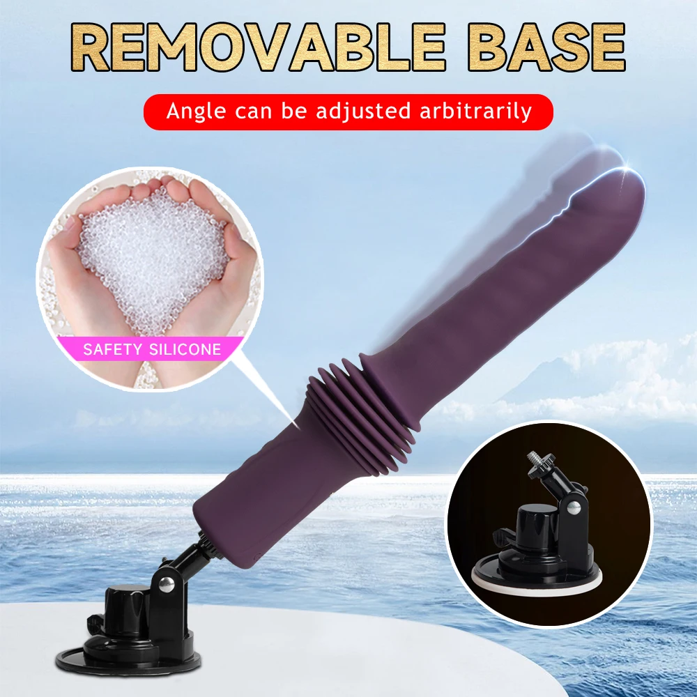 2 In 1 Fully Automatic Telescopic Vibrator 42 Degrees Constant Temperature Deep Vaginal Stimulation G-spot Orgasm Female Sex Toy