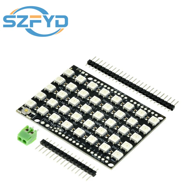 WS2812 5050 RGB LED Lampada ad anello Luce WS2812B Modulo Striscia 40 Bit 5*8 Bit con Driver integrati RGB 40 Per Arduino Luci LED