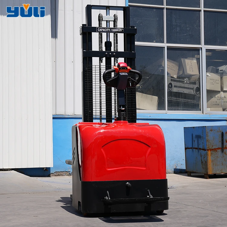 1.5 ton electric stacker truck 4 m higher Electric stacker All-electric forklift truck Standing type pallet stacker