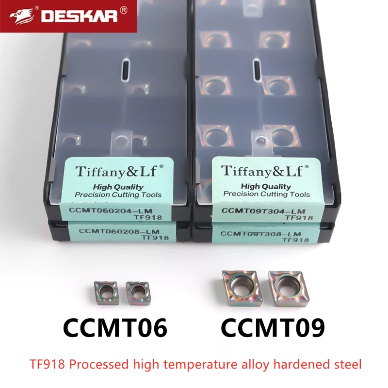 

Deskar 100% Original Ccmt060208-Lm Ccmt060204-Lm Ccmt09T308 Tf918 Cnc Lathe Tools Turning Blades Seven Colors Carbide Insert