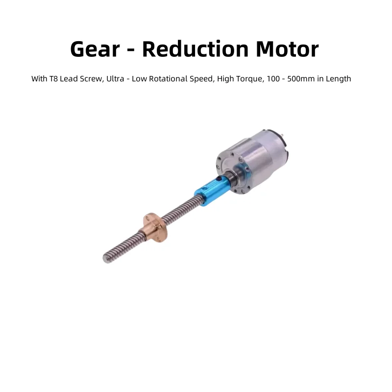 JGB37 - 520 DC Gear - Motor, 6V/12V/24V, T8 Screw, Low - Speed, High - Torque, Reversible