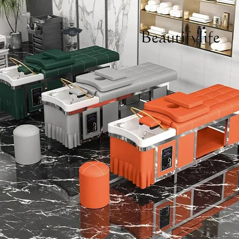 

SM Hydraulic Hairdressing Seats Thai Simple Shampoo Bed Hair Washing Stretcher Water Women Elegantes Salon Cadeira Unique Furnit