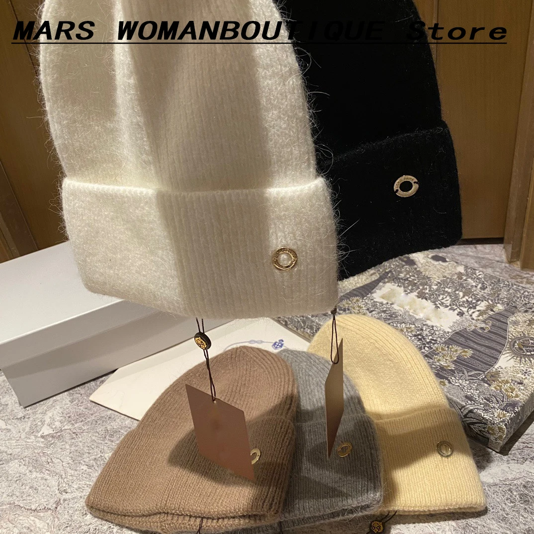 

Women's Wool Knitted Hat, Warm Ear Protection, Cold Hat, Pullover Hat, Monochromatic, Versatile, Autumn, Winter