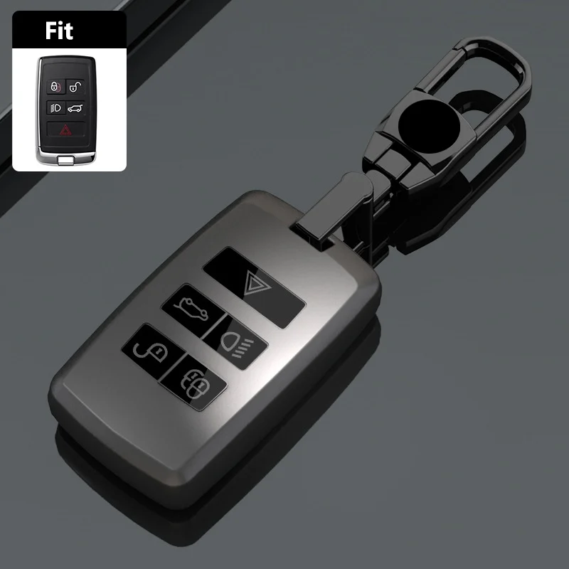 Titanium Gray for Land Rover Range Rover Evoque Discovery Sport Velar for Jaguar XE XF F E-Pace Car Key Case Cover FOB BAGTPU