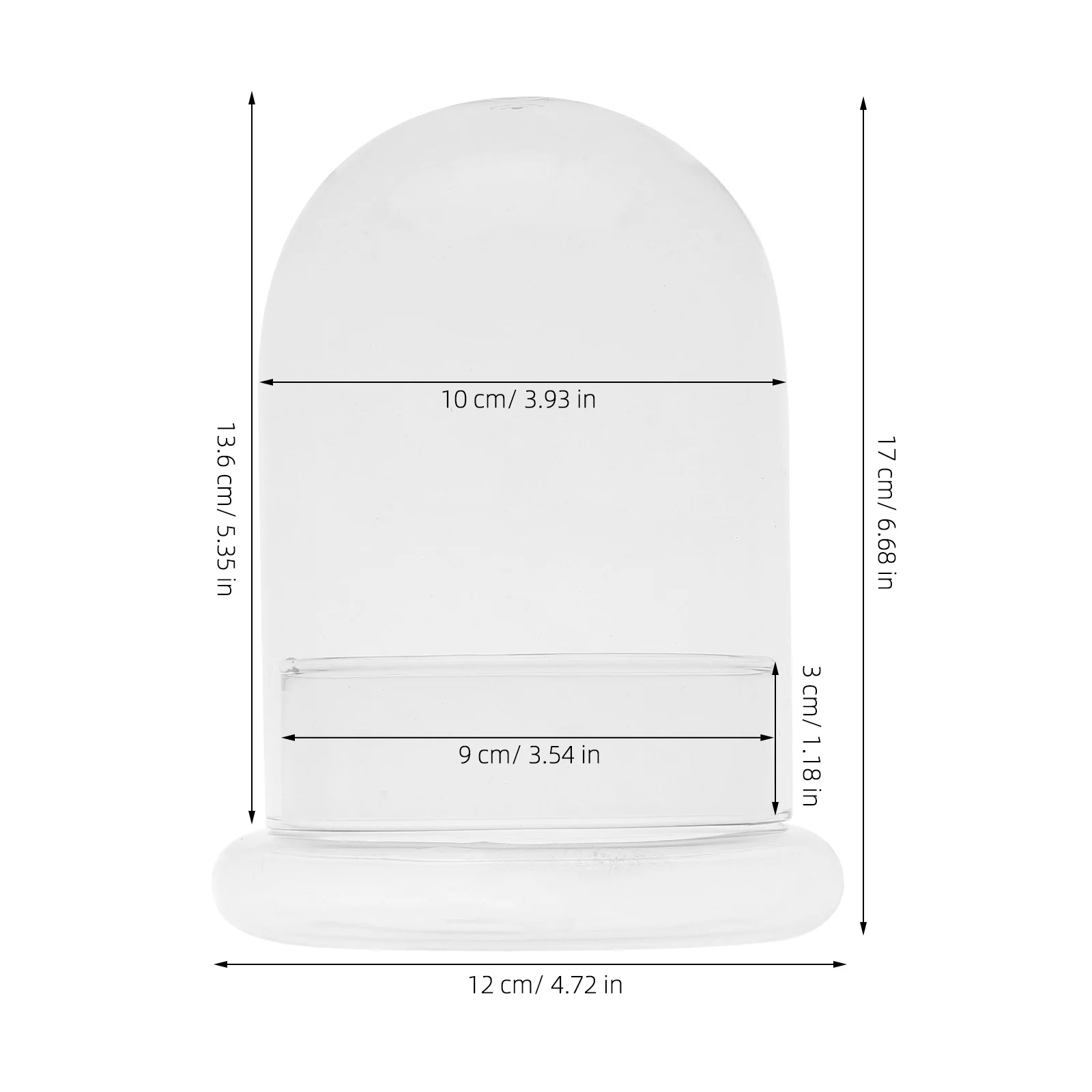 

Succulent Terrarium Glass Jar with Lid Hydroponic Plant Container Multipurpose Dome Vase Moss Bottle Florarium Base