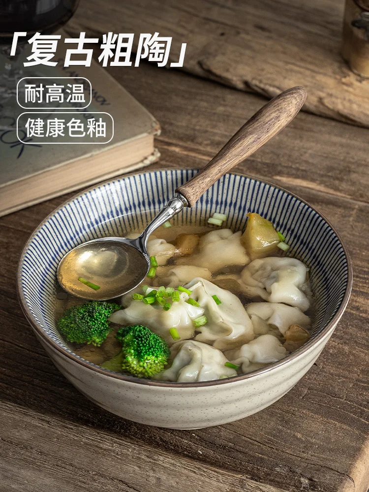 

Ramen Bowl Soup bowl household coarse ceramic bowl large bowl personal special Japanese high appearance level tableware