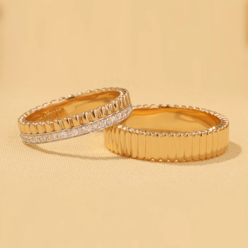 Elevate Your Bond: Premium 18K Gold Engagement Rings for Couples in Platinum, Gold Colors