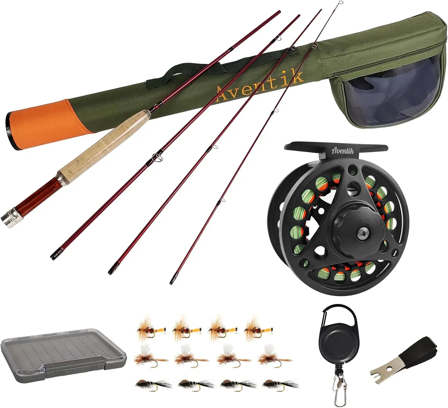 

Набор для нахлыстовой рыбалки Aventik Extreme Fly Fishing Combo Kit 0/1/2/3/4/5/6 Weight: удилище и катушка для начинающих рыболовов с одним дорожным чехлом