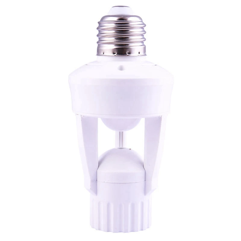 E27 LED 220V Screw Light Bulb Holder LED PIR Infrared Motion Sensor Lamp With Switch Socket Identify E27 Motion Sensor
