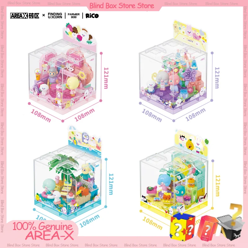 

Areax Farmer Bob Rico Leisure Holiday Series, образовательные строительные блоки, слепая коробка, игрушка, украшение для рабочего стола для детей, подарок на день рождения