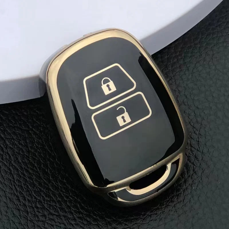 2 Buttons Soft TPU Car Key Case Cover for Toyota Corolla Fielder Vitz Rav4 MK4 Rav 4 Remote Shell Fob Holder Keychain Protector