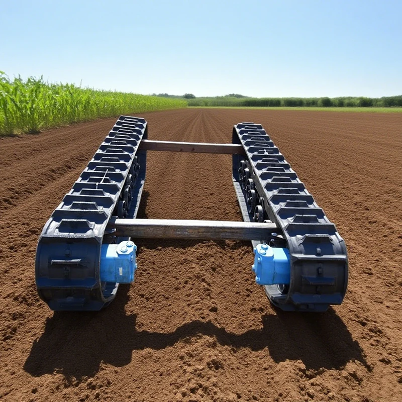 Custom Metal Rubber Composite Crawler Chassis, Multifunctional Undercarriage Parts for Excavator and Pump Truck Equipment view 3