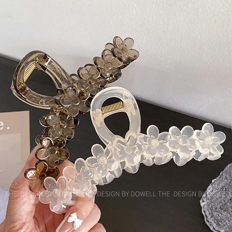 

Large Flower Hair Claw Clip for Updo Chunky Shark Clip Strong Hold Non Slip Daily Use Super Cute Hair Accessories for Women
