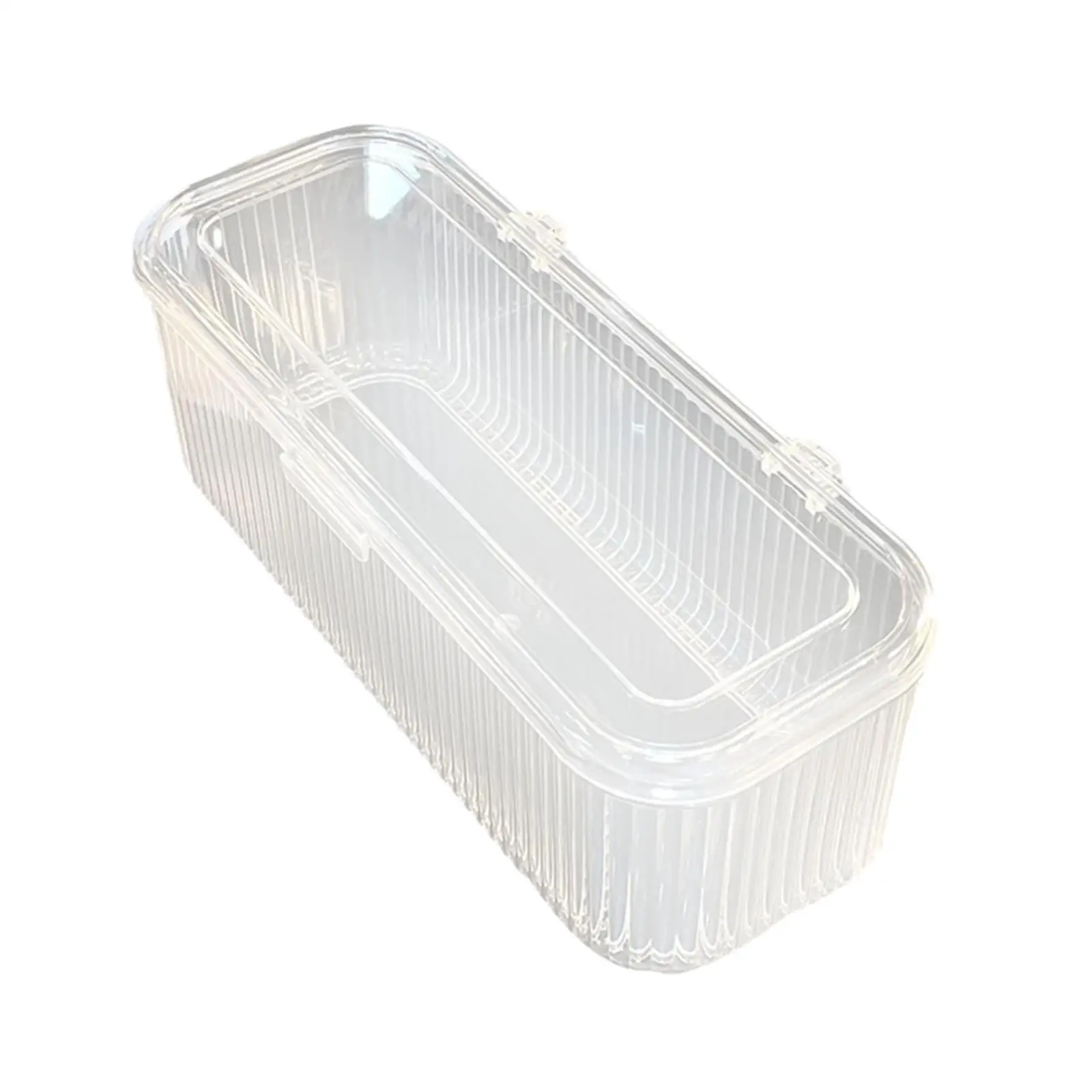 Clear Acrylic Storage Box Nail Organizer Dustproof Container with Lid for Displaying False Nails Hair Accessories and Jewelry