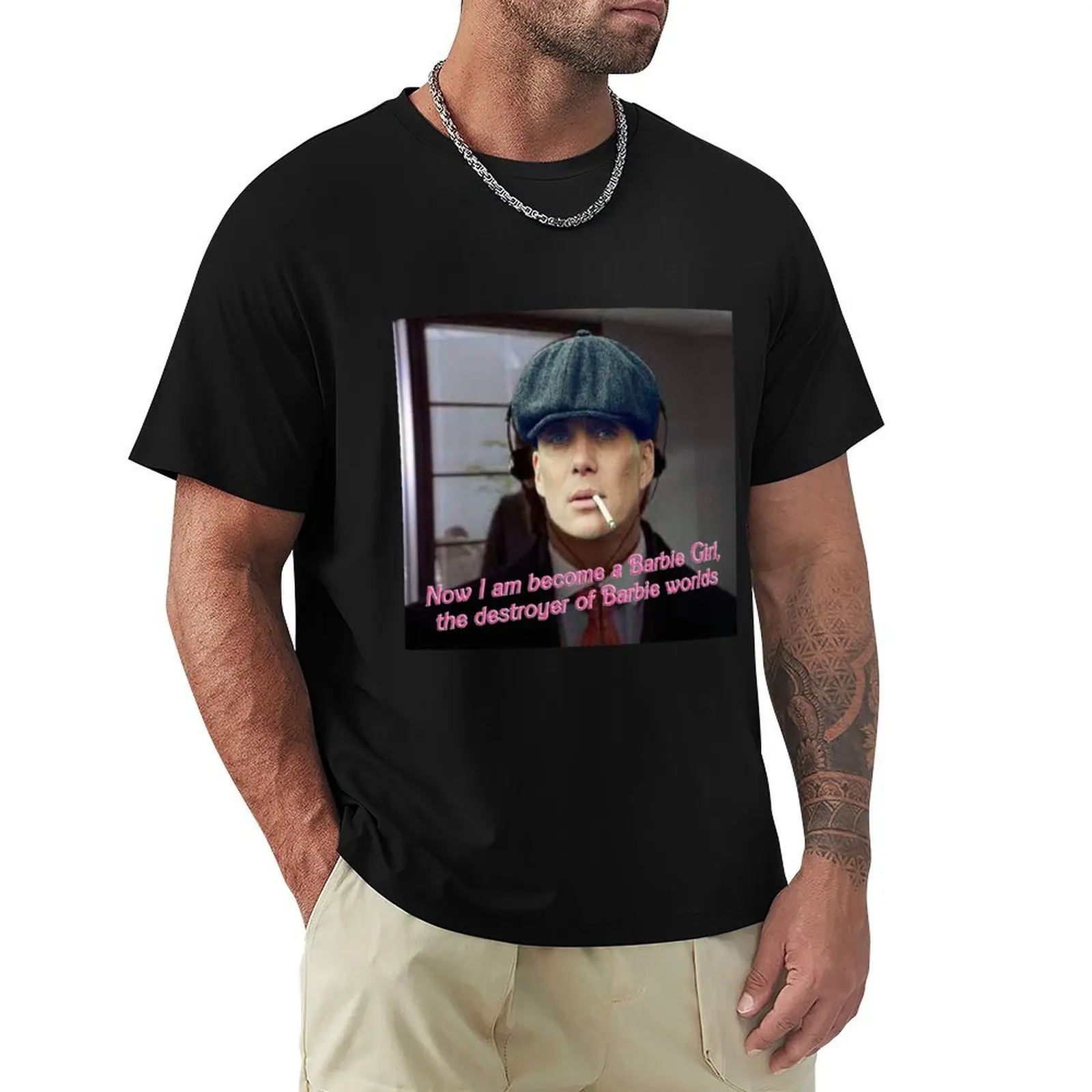 

Barb-enheimer T-Shirt cotton man t-shirts summer top mens fashion