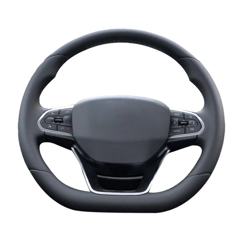 Anti-Slip Black Artificial Leather Braid Customized Original Car Steering Wheel Cover For Geely Coolray SX11 2018-2022 Coolray