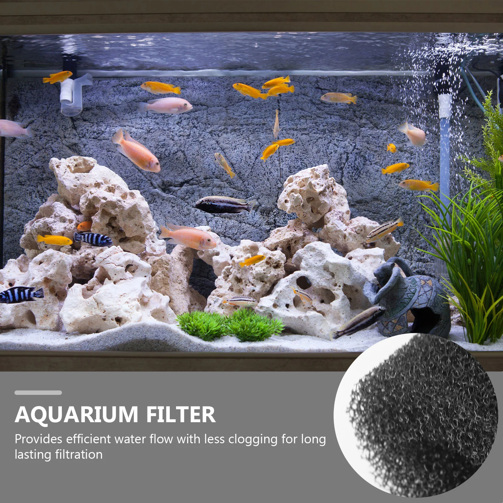 6 PCS Aquarium Filter Pump Intake Cover Sponge Pre-filter Fish Tank Accessories