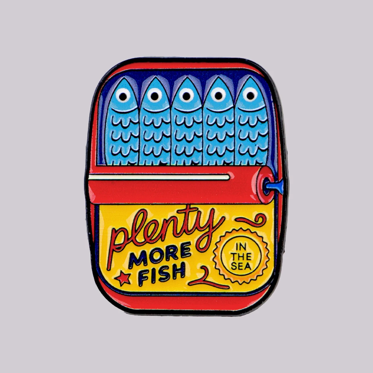 MORE FISH IN THE SEA Enamel Pin Sardine Brooch Lapel Pins Badge on Backpack Clothing Accessories Fashion Jewelry Friends Gifts