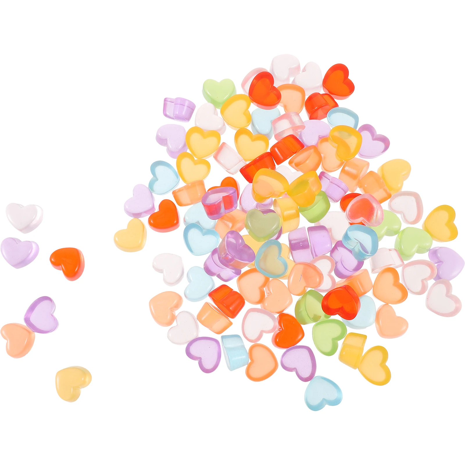 

100pcs Colorful Resin Heart Charms For Diy Table Scatters Vase Fillers Wedding Decor Accessories Handcraft Projects