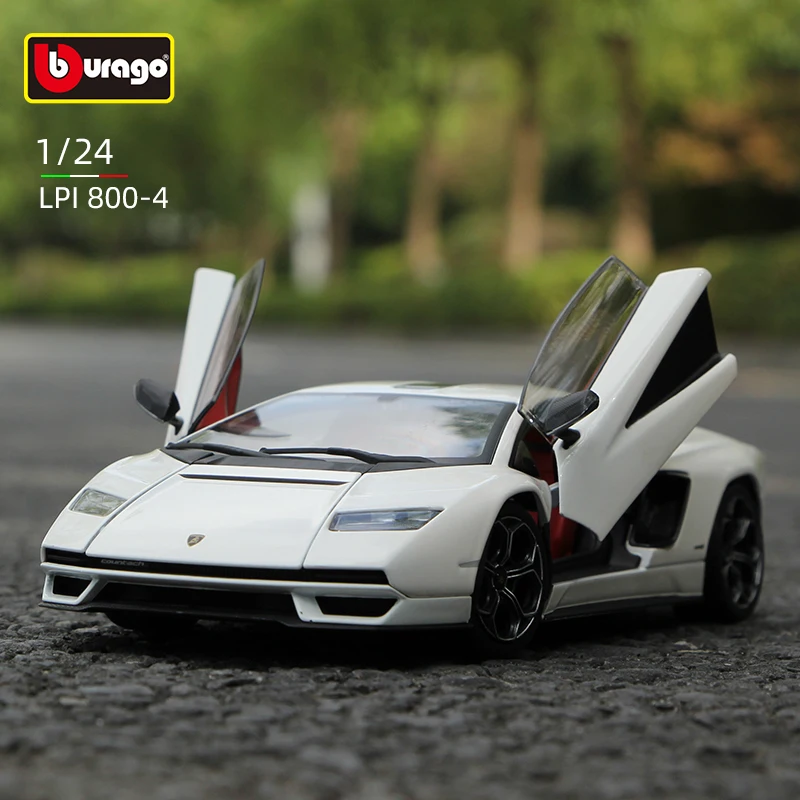 Bburago 1:24 Lamborghini Countach LPI 800-4 Classic Replica Super Car Alloy Die Cast Vehicles Model Collectible Gift