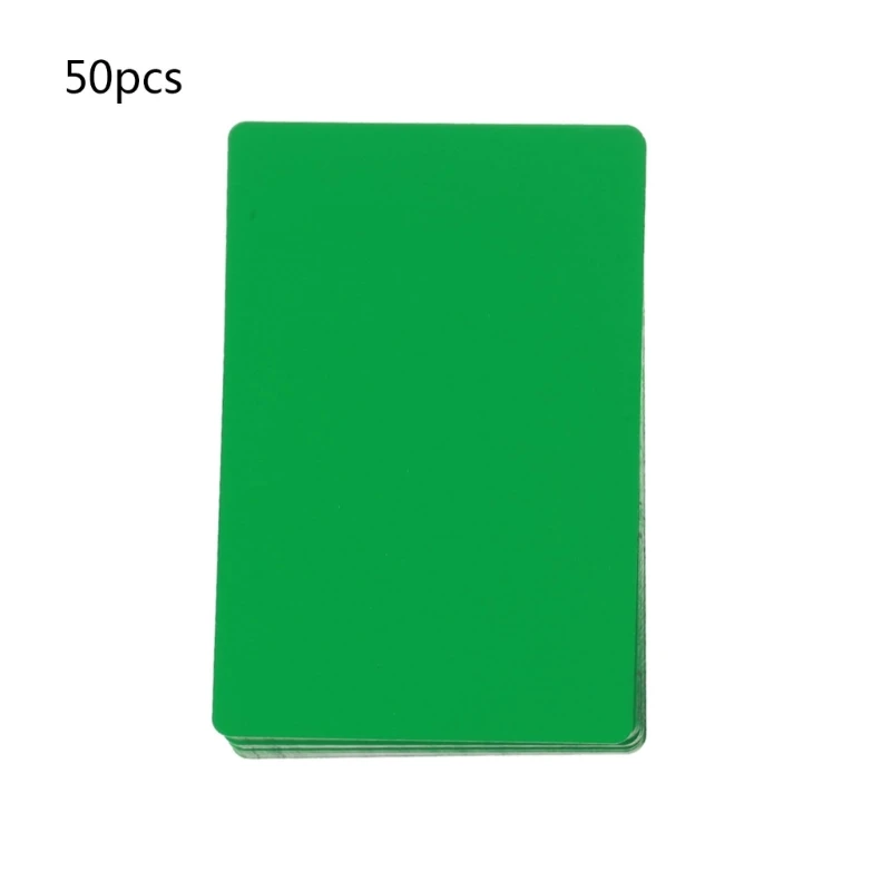 E9LB 50팩 두꺼운 0.18mm 명함 공백 컬러 마감 알루미늄 금속 라운드 코너 마크 조각 고객 클라이언트