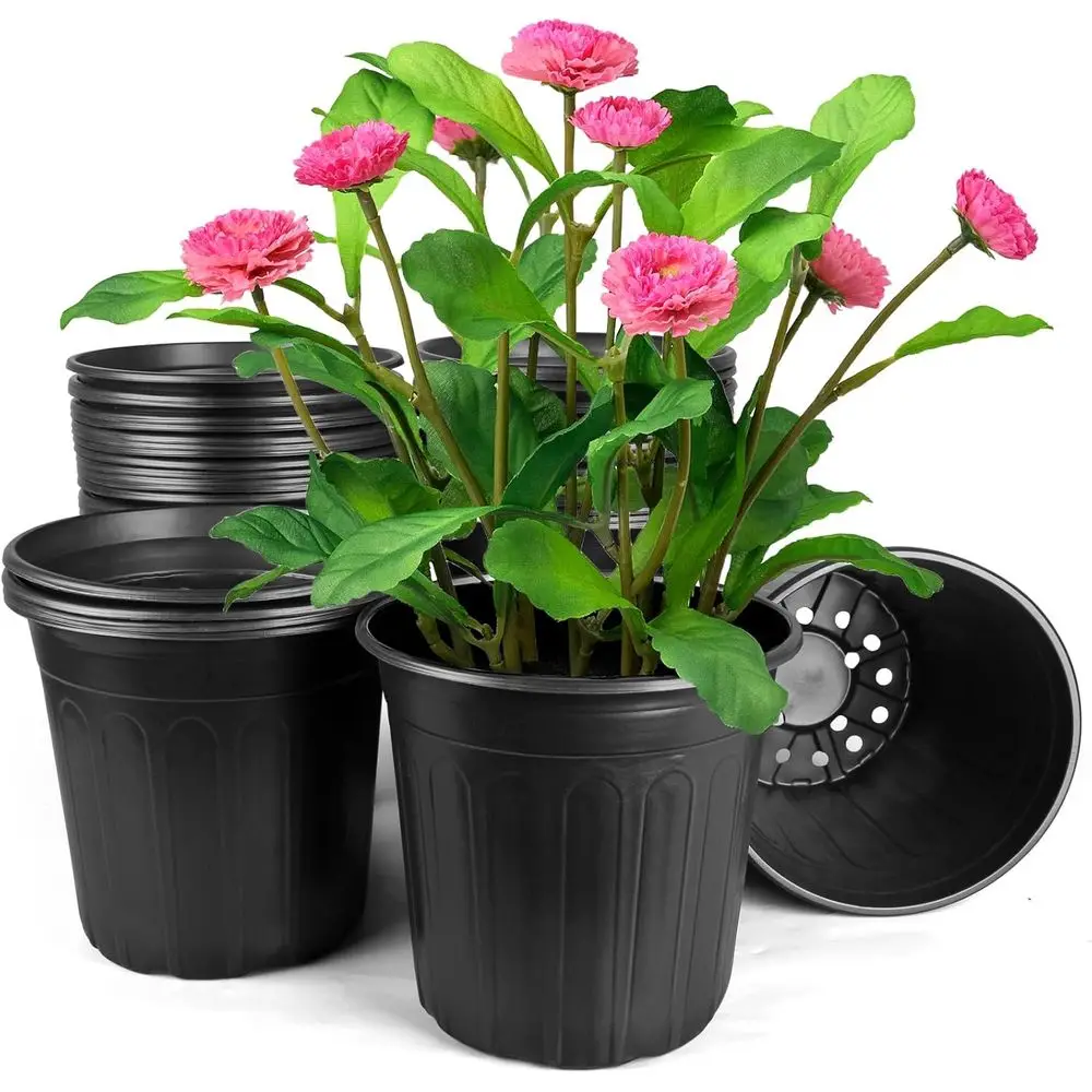 

Кашпо для растений 11,4 дюйма (5 галлонов) - идеально подходят для рассады, суккулентов и пересадки, с дренажем