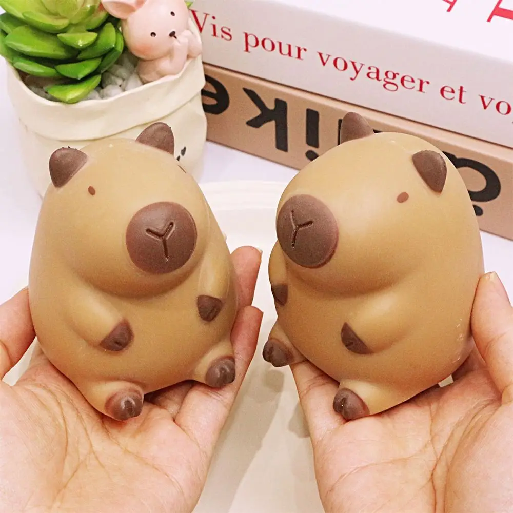 Nette Capybara Squeeze Spielzeug Langsam Rebound Kawaii TPR Braun Squeeze Spielzeug Cartoon Capybara Stress Relief Dekompression Spielzeug Kind