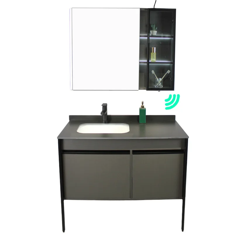 Floor-to-ceiling bathroom cabinet combined washbasin toilet washbasin modern simple intelligent induction