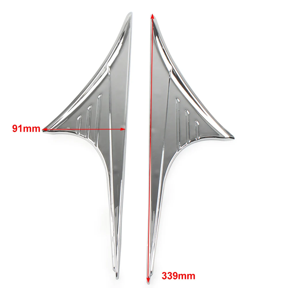 Chrome Motorbike Rear Trunk Side Accents Trim For Harley Davidson Tri Glide Ultra FLHTCUTG 2009-2022 For Trike FLHXXX 2010-2011