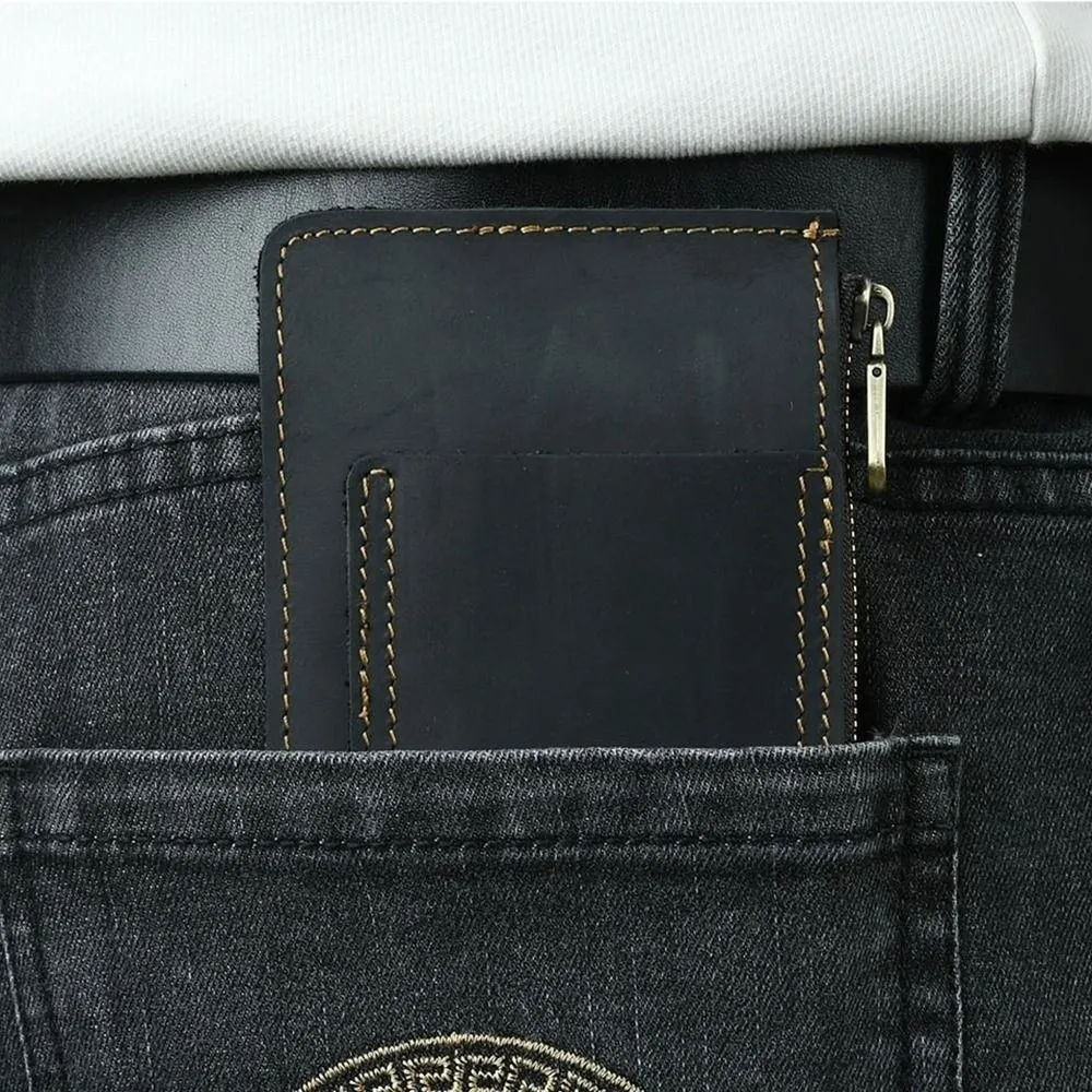 الرجعية جلد طبيعي الخصر حقيبة جلد البقر خمر الخصر الحقيبة الصغيرة بطاقة الحقيبة حامل بطاقة الائتمان