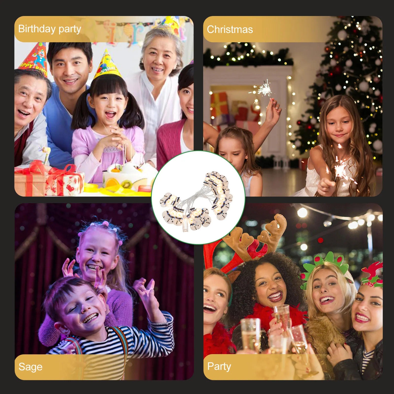 

1pc Snowman String Light Christmas Decorative Lamp For Outdoor Party Led Hanging Luminous Xmas Decor Party Layout Prop