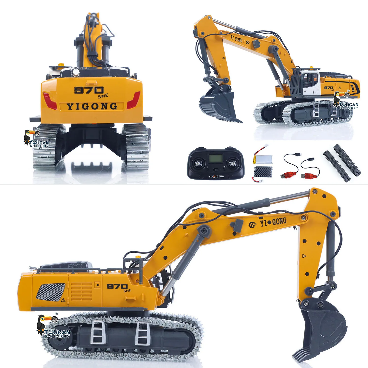 

K970 RC Экскаватор 1/50 Инженерный автомобиль с дистанционным управлением Электрический подъемный экскаватор Металлическое ковшовое направляющее Световой звук RTR Батарея