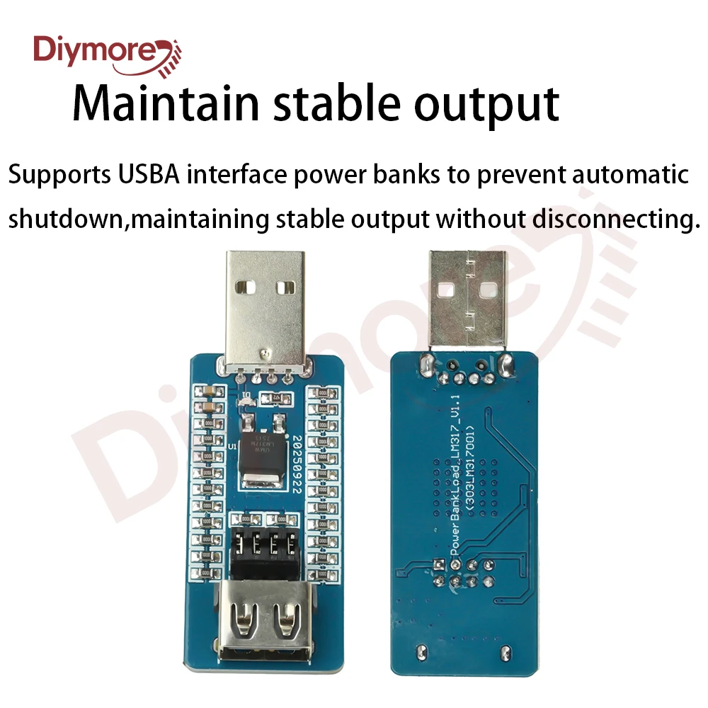 Charging Protection Module USB A Power Bank Virtual Load Anti-Shutdown Module with Switchable Output Current