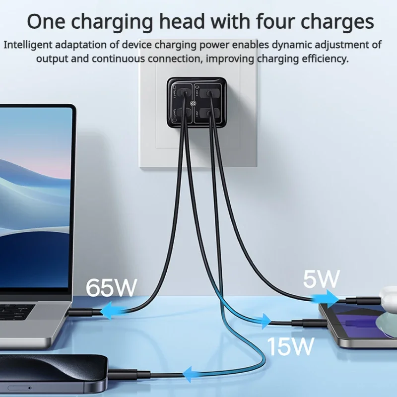 Baseus 100W Gallium Nitride Charger Fast Charging Dual Type-C Data Cable PD Laptop for iPhone15promax Android  Huawei iPad