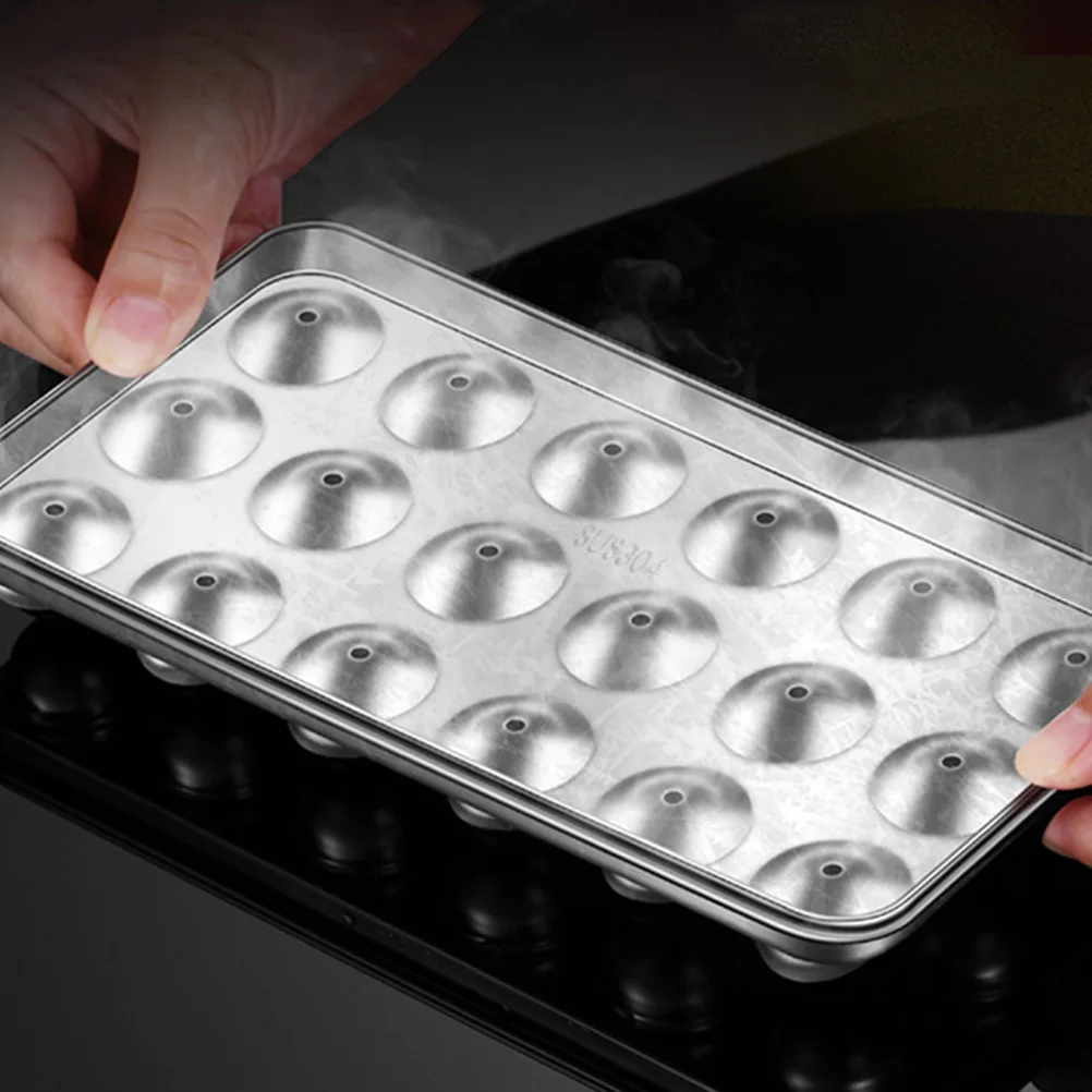 

Stainless Steel Ice Cube Mold Hockey Shaped Tray Easy Demould Kitchen Tool Water Soda Balls Shaped Mold Creative