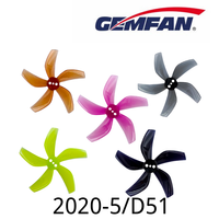 2020 D51 3 Hole Props GEMFAN 5-Blade 1.5mm Mini Propeller 2inch for Freestyle Tinywhoop Drone Mini RC FPV Racing 12Pair/24Pcs