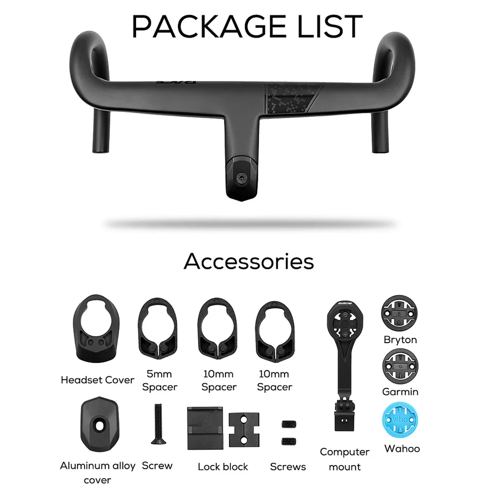 

ULLICYC CC.01 Integrated Carbon Handlebar Full Internal Cable Routing Road Bicycle Cockpit 370mm-430mm For V4RS V5RS C68