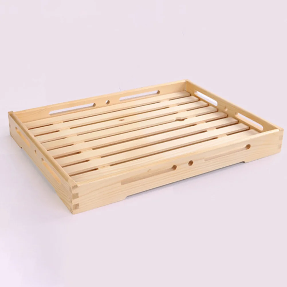 

Wooden Serving Food Display Plate For Desserts Bread Coffee Table Snacks Buffet Home Restaurant Rectangular Baking