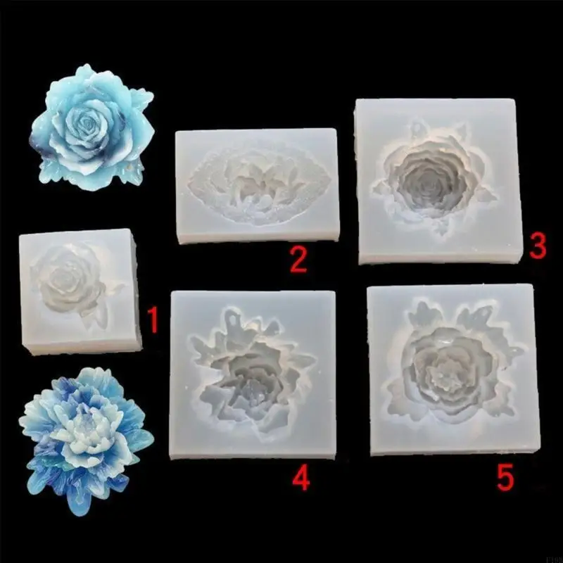 F19B Flower Shaped Silicone Soap Mold DIY Silicone Epoxy Resin Molds Clay Mould