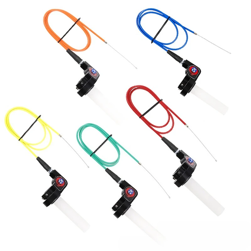 

Universal 22mm Motorcycle Accelerated Colorful Throttle Grip with Cable 7/8'' Dirt Pit Bike Motocross ATV Throttle Grips