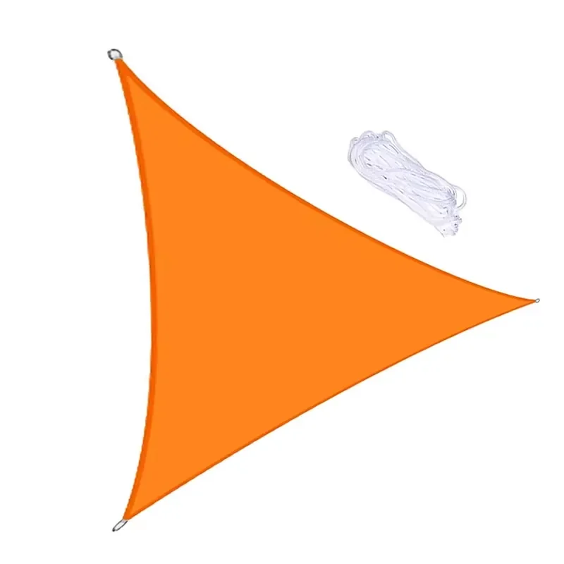6x6x6m Orange Waterproof Create Comfortable Environment Triangle Shading Poly Breathable Swimming Pool Sun Shade Sails