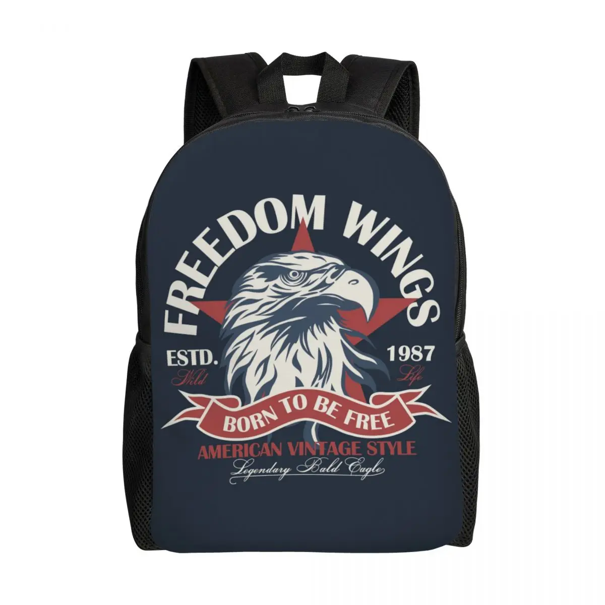 American Bald Eagle Travel Backpack Men Women School Computer Bookbag College Student Daypack Bags