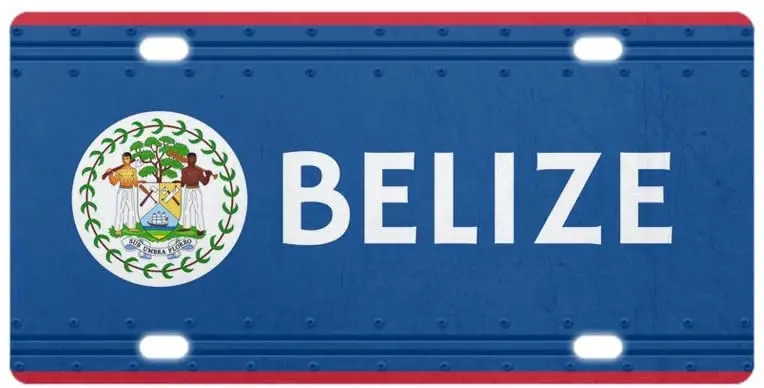 Anwei Gresham License Plate Cover Belize Metal License Plate Cover Decorative Car License Plate Auto Tag Sign 6x12 Inch